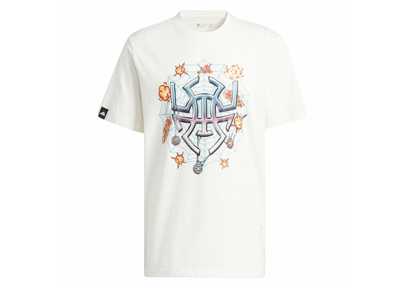 adidas Donovan Mitchell 8-Bit Graphics Signature Basketball Graphic Tee Off White