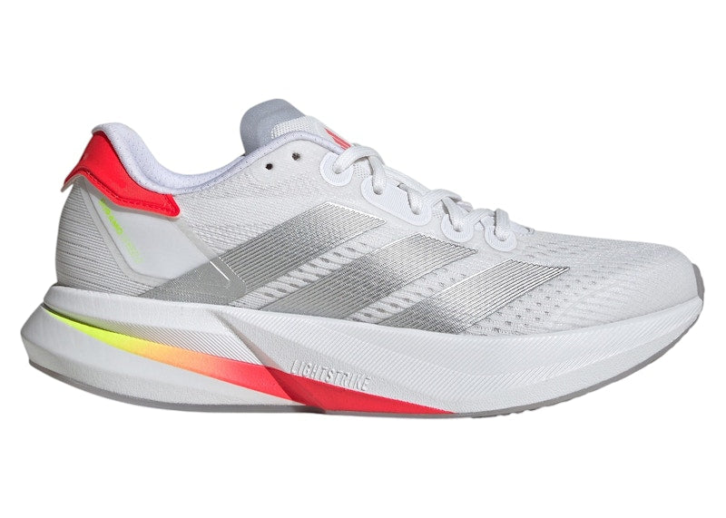 adidas Duramo Speed Cloud White Silver Metallic Lucid Red (Women's)