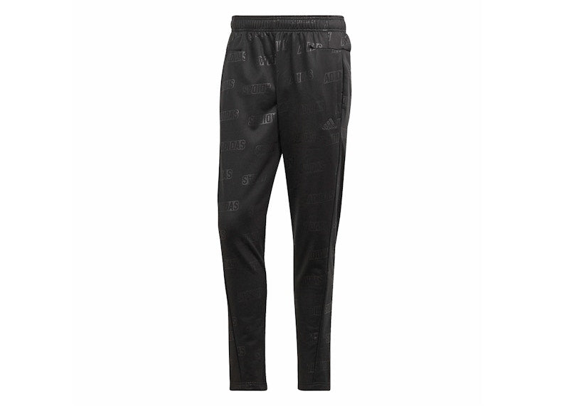 adidas Embossed Polar Fleece Tapered Pants Black