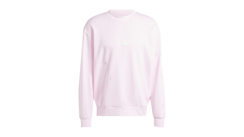 adidas Embroidered French Terry Sweatshirt Clear Pink