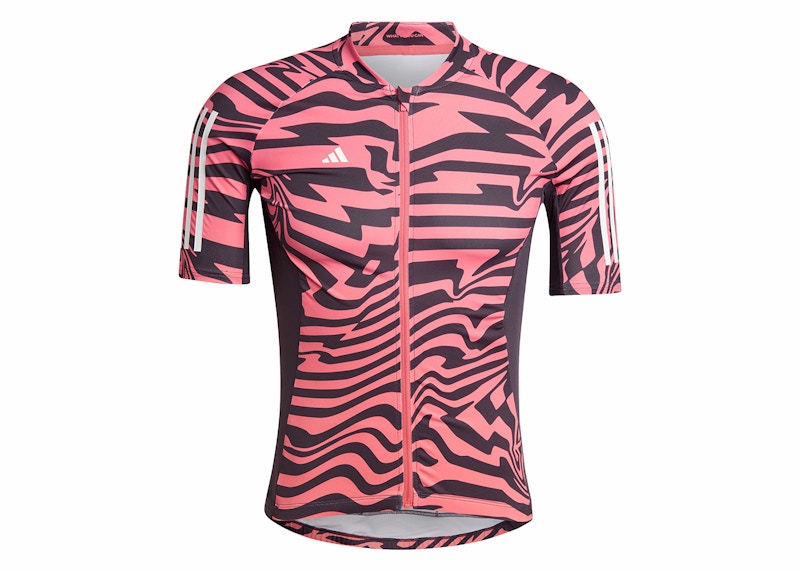 adidas Essentials 3-Stripes Fast Zebra Cycling Jersey Preloved Scarlet/Aurora Black