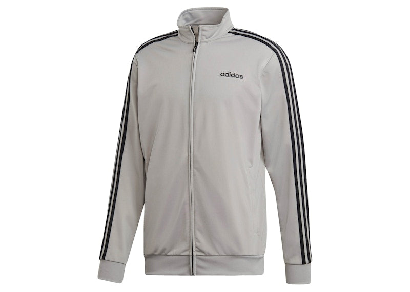 adidas Essentials 3-Stripes Tricot Track Jacket Solid Grey/Black