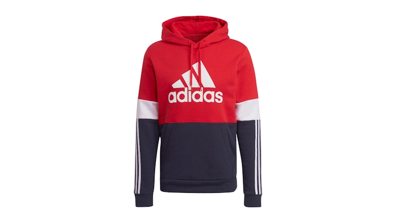 adidas Essentials Fleece Colorblock Sweatshirt Scarlet/White/Legend Ink