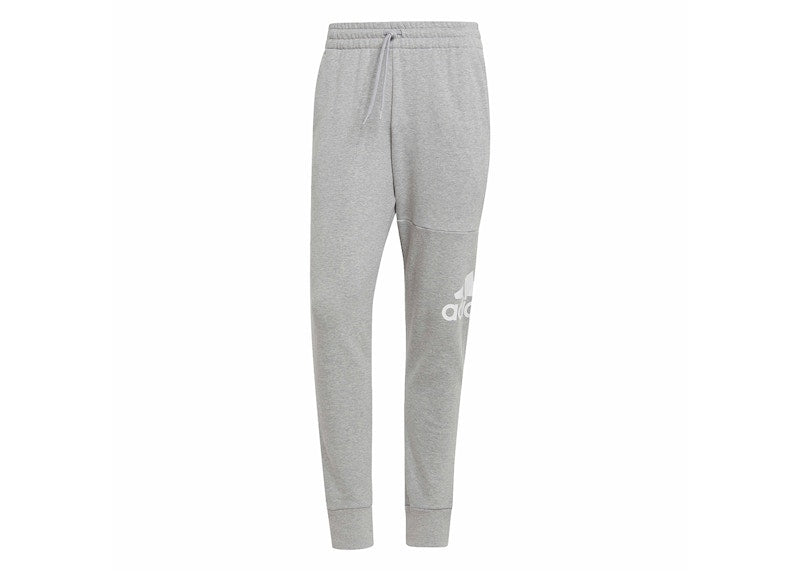 adidas Essentials French Terry Tapered Cuff Logo Pants Medium Grey Heather