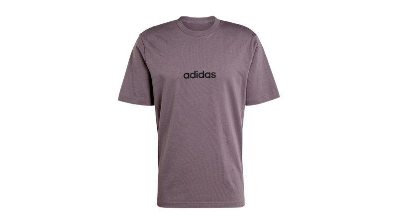 adidas Essentials Linear Single Jersey Tee Grey Strata Black