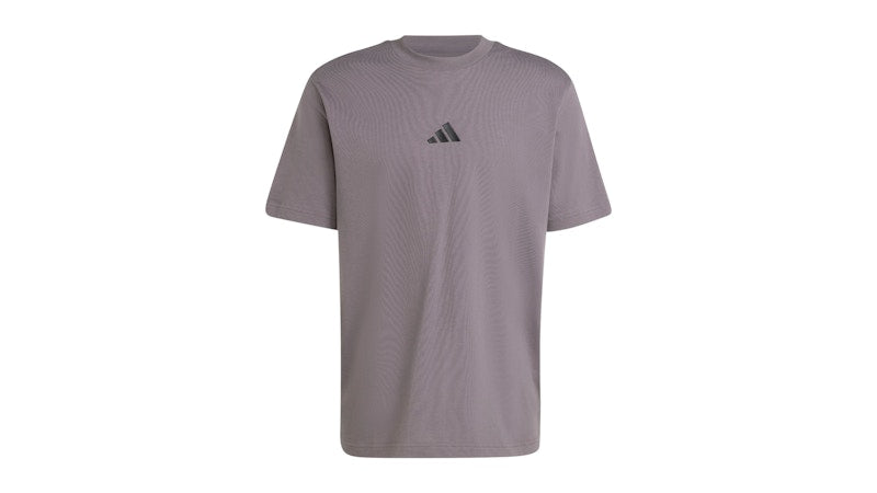 adidas Essentials Small Logo Single Jersey T-Shirt Grey Strata Black