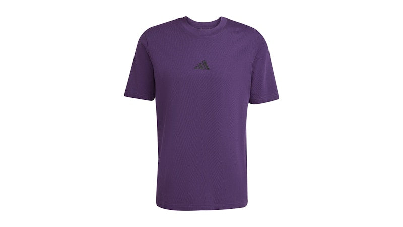 adidas Essentials Small Logo Single Jersey Tee Aurora Plum Black