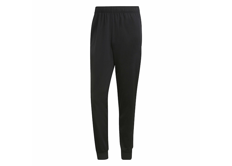 adidas Essentials Warm-Up Tapered 3-Stripes Track Pants Black/Black