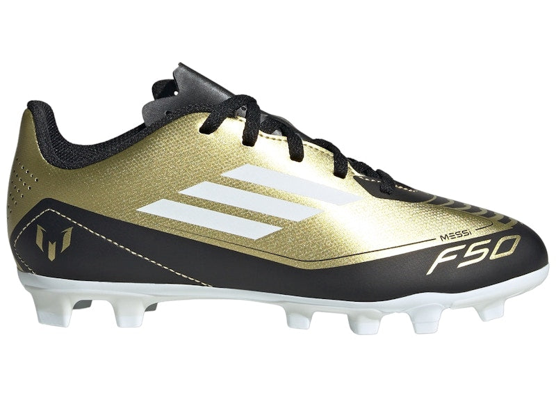 adidas F50 Club Flexible Ground Messi Gold Metallic Cloud White Core Black (GS)