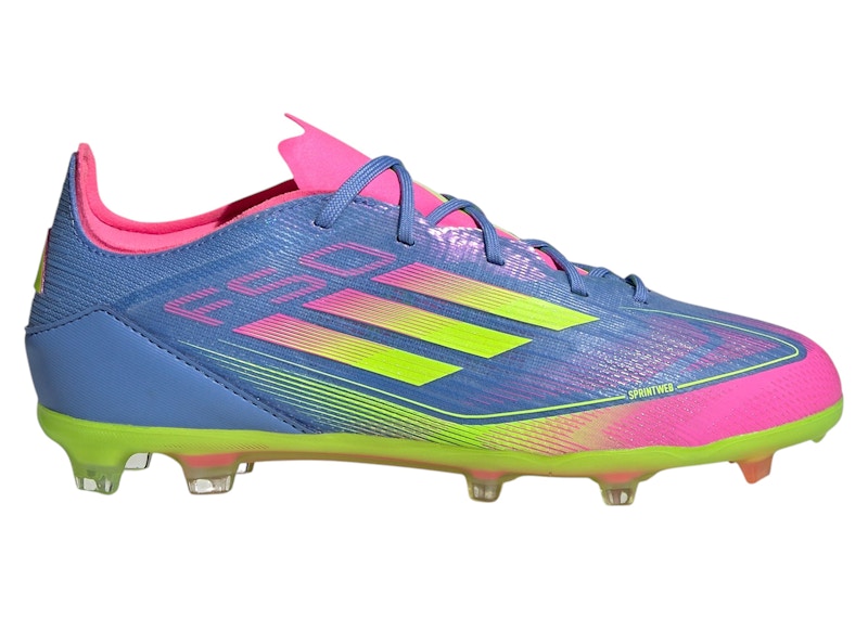 adidas F50 Elite FG Blue Fusion Lucid Lemon Lucid Pink (Kids)