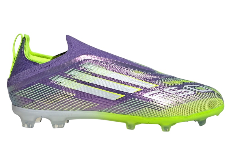 adidas F50 Elite Laceless FG Purple Rush Cloud White Lucid Lemon (GS)