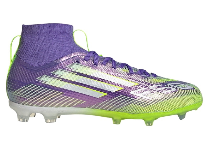 adidas F50 Elite Mid FG Purple Rush Cloud White Lucid Lemon (GS)