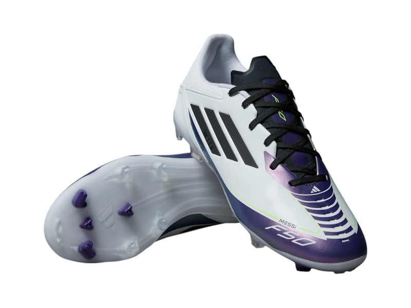 adidas F50 League Firm/Multi-Ground Messi Cloud White Core Black Purple