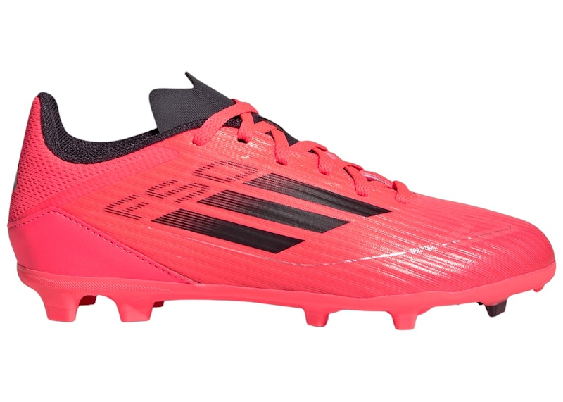 adidas F50 League Firm/Multi-Ground Cleats Turbo Aurora Black Platinum Metallic (GS)