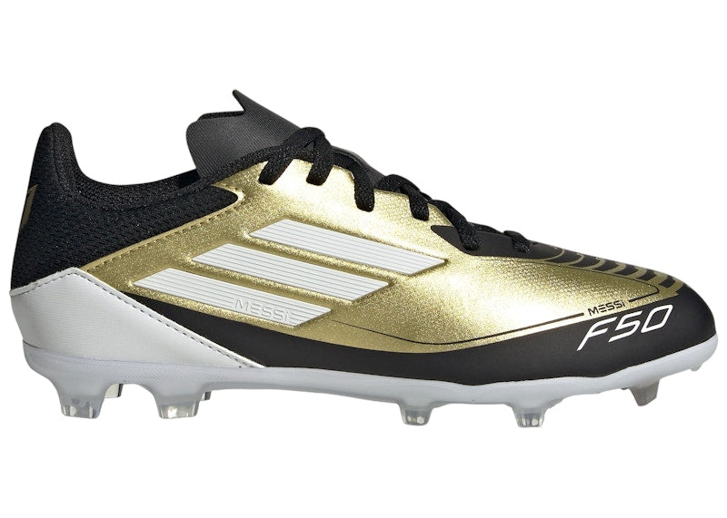 adidas F50 League Firm/Multi-Ground Messi Gold Metallic Cloud White Core Black (GS)