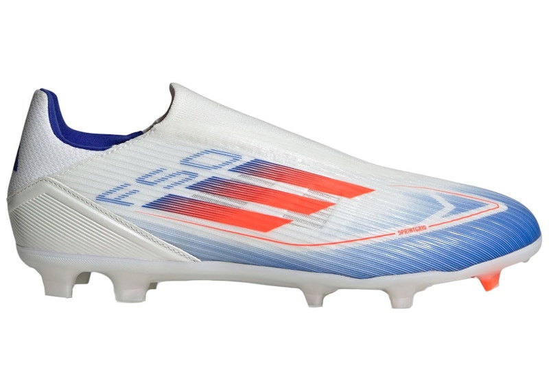 adidas F50 League Laceless Firm/Multi-Ground Cloud White Solar Red Lucid Blue