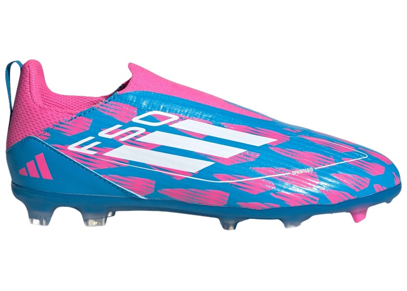 adidas F50 League Laceless Multi-Ground Solar Blue Cloud White Solar Pink (GS)