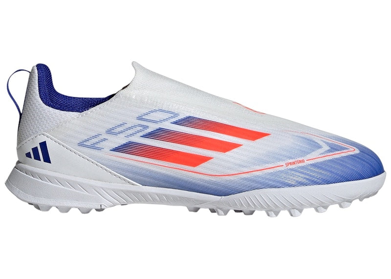 adidas F50 League Laceless Turf Cloud White Solar Red Lucid Blue (GS)