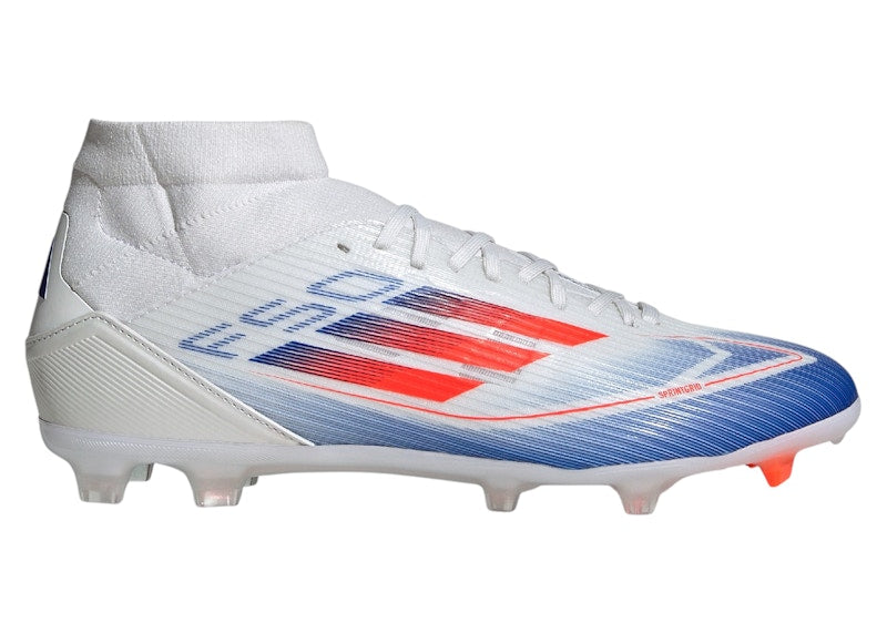 adidas F50 League Mid-Cut FG/MG Cloud White Lucid Blue Solar Red