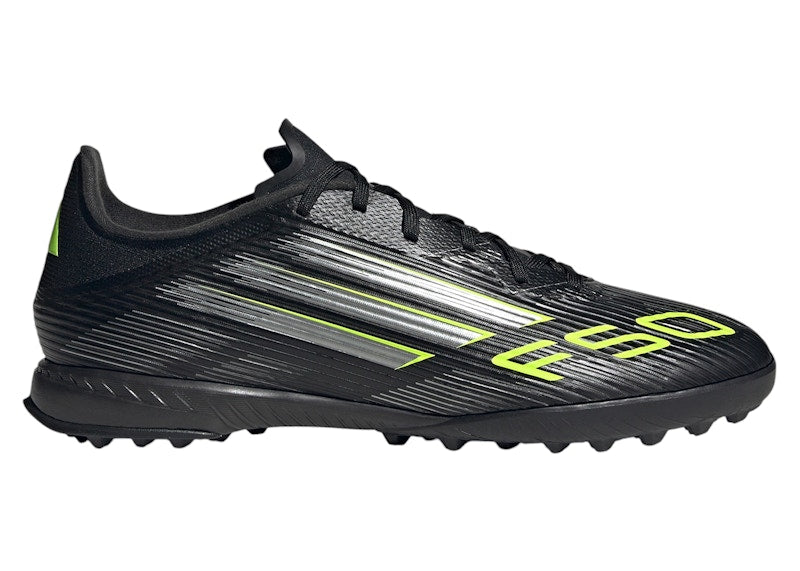 adidas F50 League Turf Core Black Iron Metallic Lucid Lemon