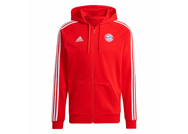 adidas FC Bayern Dna Full-Zip Hoodie Red