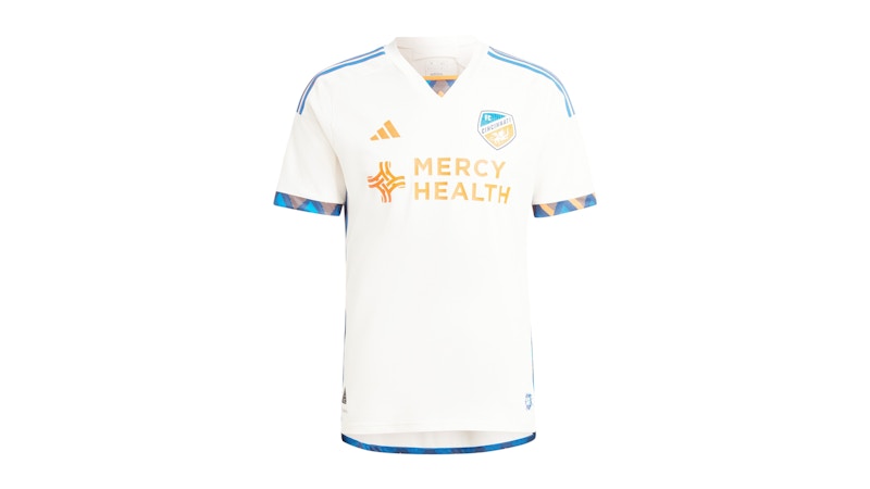adidas FC Cincinnati 24/25 Away Authentic Jersey Chalk White