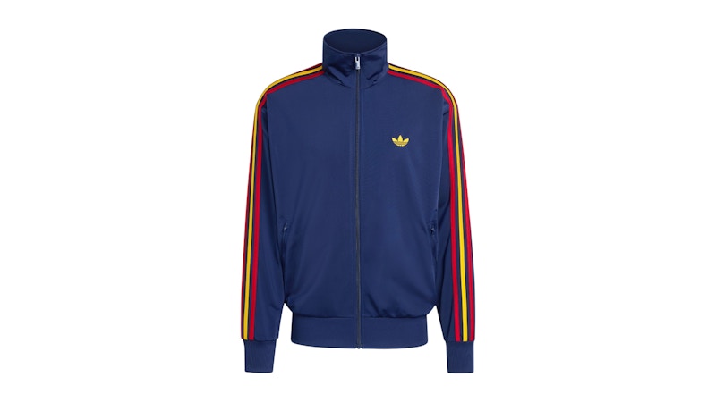 adidas Firebird Track Top Dark Blue Crew Yellow Team Power Red