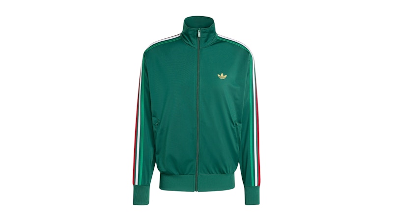 adidas Firebird Track Top Team Dark Green Bold Green White