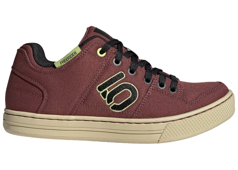 adidas Five Ten Freerider Canvas Burgundy Core Black Pulse Lime (Women's)