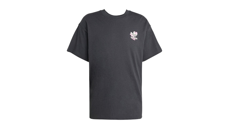 adidas Florals Logo Oversized T-Shirt Carbon