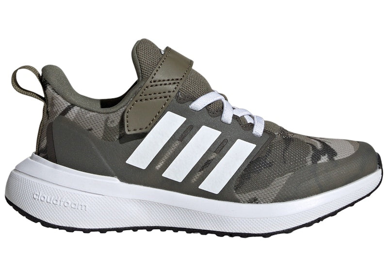adidas Fortarun 2.0 Cloudfoam Top Strap Olive Strata Cloud White (GS)