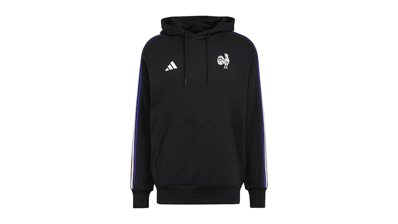 adidas France Essentials 3-Stripes Hoodie Black