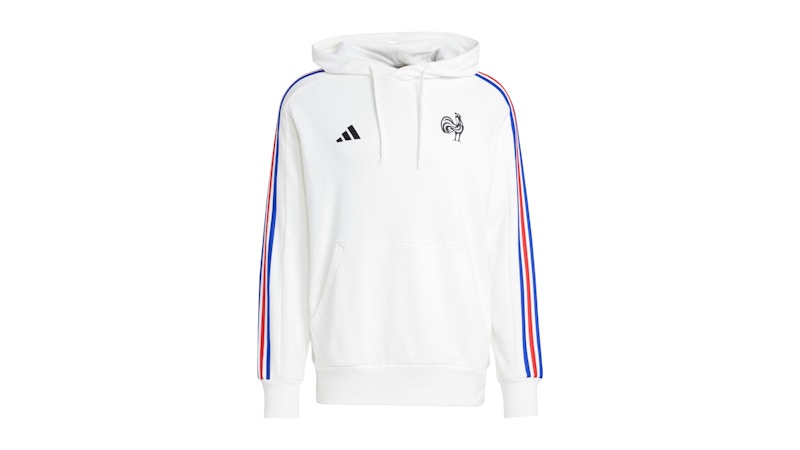 adidas France Essentials 3-Stripes Hoodie White