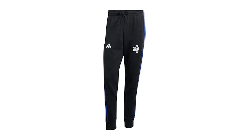 adidas France Essentials 3-Stripes Tracksuit Bottoms Black