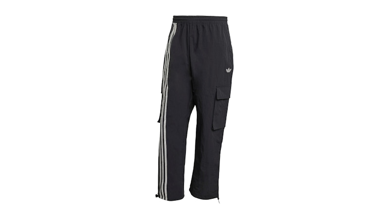 adidas Front Stripes Woven Cargo Tracksuit Pants Black