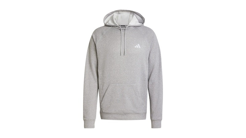 adidas Game And Go Small Logo 3-Stripes Hoodie Medium Grey Heather