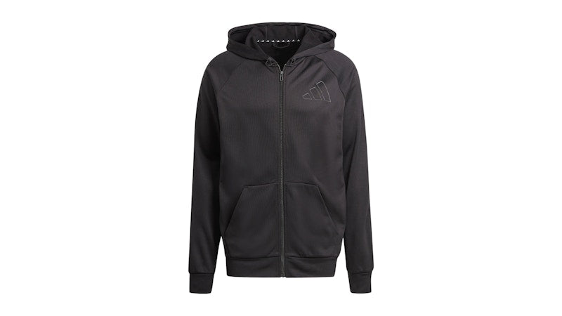 adidas Game And Go Small Logo Full-Zip Hoodie Black