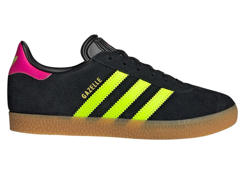 adidas Gazelle Black Signal Green Shock Pink (GS)