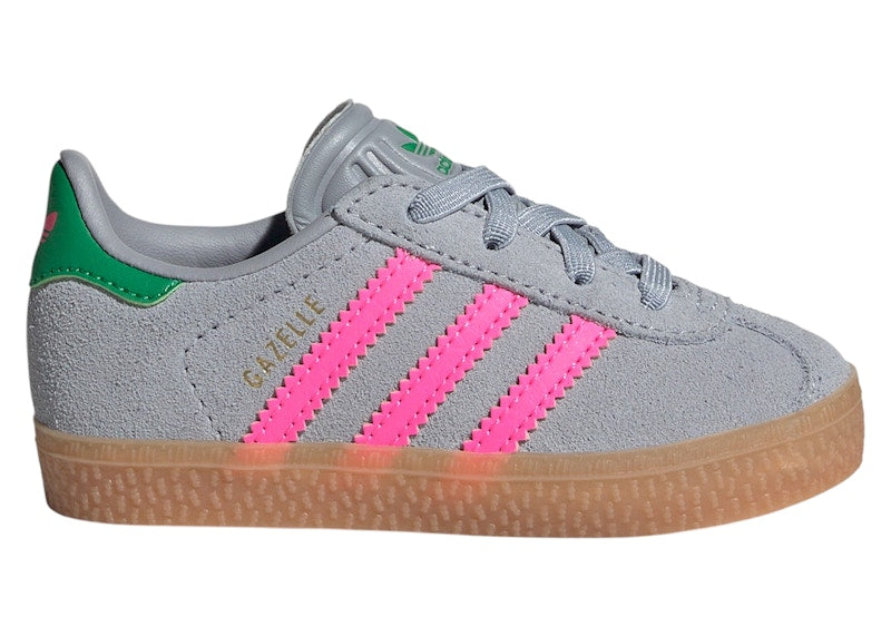 adidas Gazelle Comfort Closure Halo Silver Lucid Pink Green (TD)