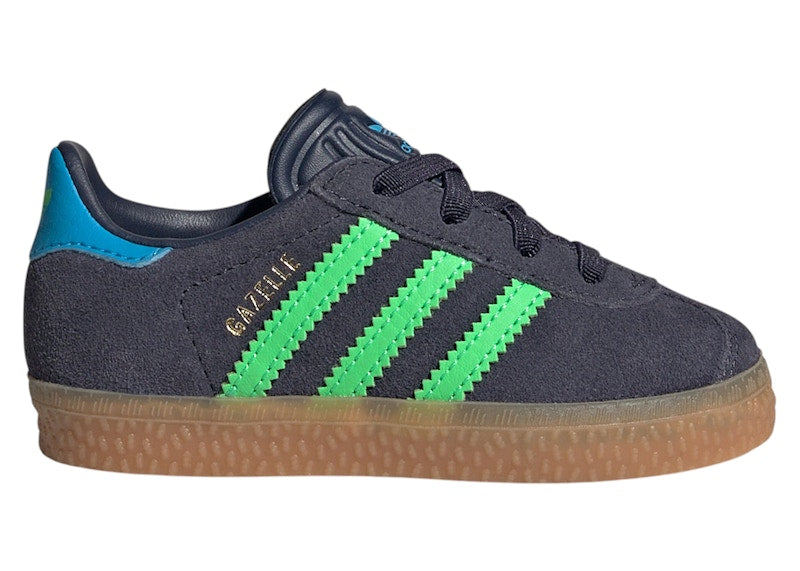 adidas Gazelle Comfort Closure Shadow Navy Screaming Green (TD)
