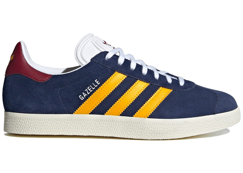 adidas Gazelle Dark Blue Crew Yellow Burgundy