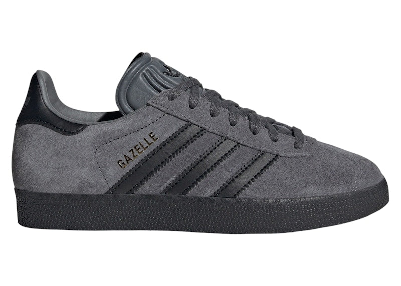 adidas Gazelle Grey Five Core Black Gold Metallic (GS)