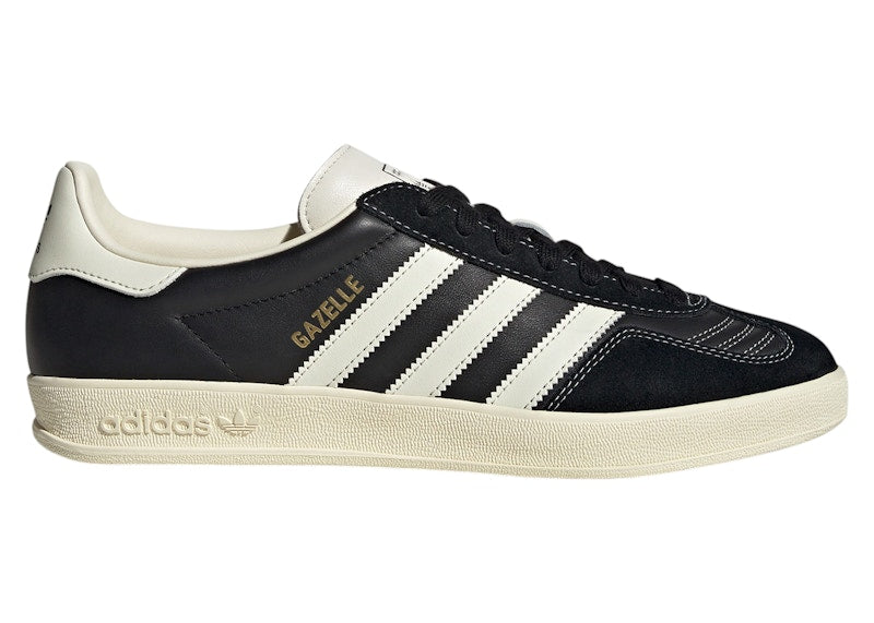 adidas Gazelle Indoor Core Black Cream White Gold Metallic