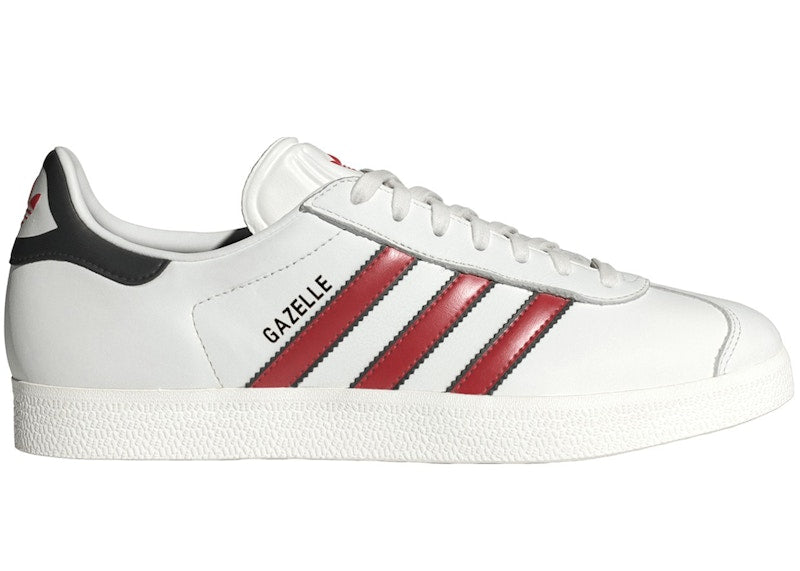 adidas Gazelle White Scarlet Black