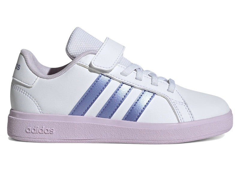 adidas Grand Court 2.0 White Blue Spark Ice Lavender (PS)