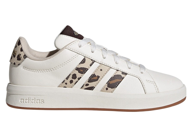 adidas Grand Court 3.0 White Aurora Coffee Cheetah (GS)