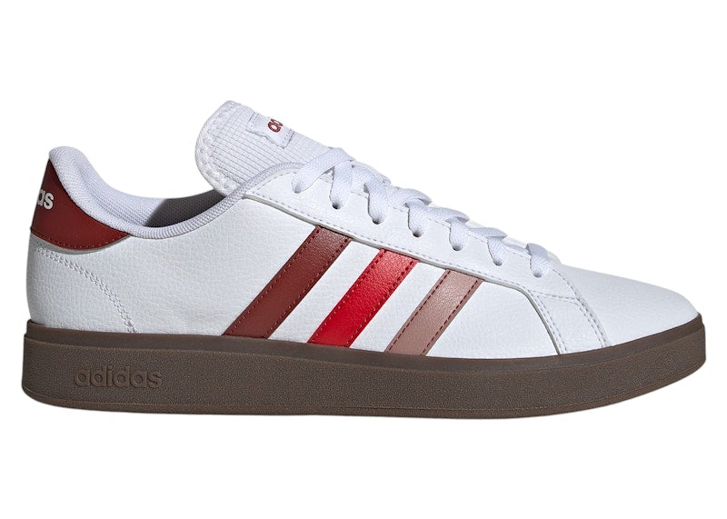 adidas Grand Court Base 2.0 Cloud White Preloved Ruby Better Scarlet