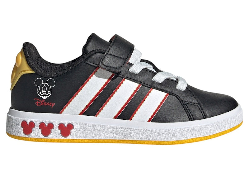 adidas Grand Court Disney Mickey Mouse Core Black Cloud White Collegiate Red (GS)