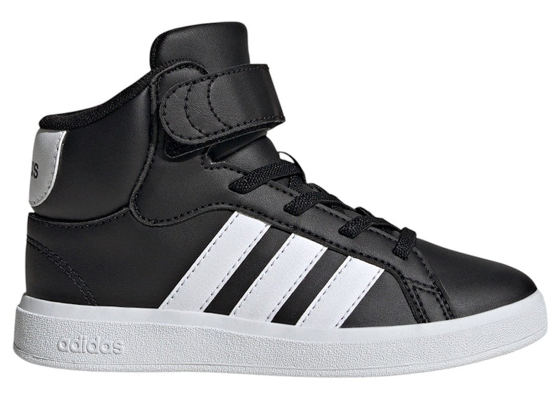adidas Grand Court Mid Core Black Cloud White (GS)