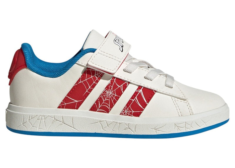 adidas Grand Court Spider-Man Cloud White Pure Ruby Bright Blue (GS)
